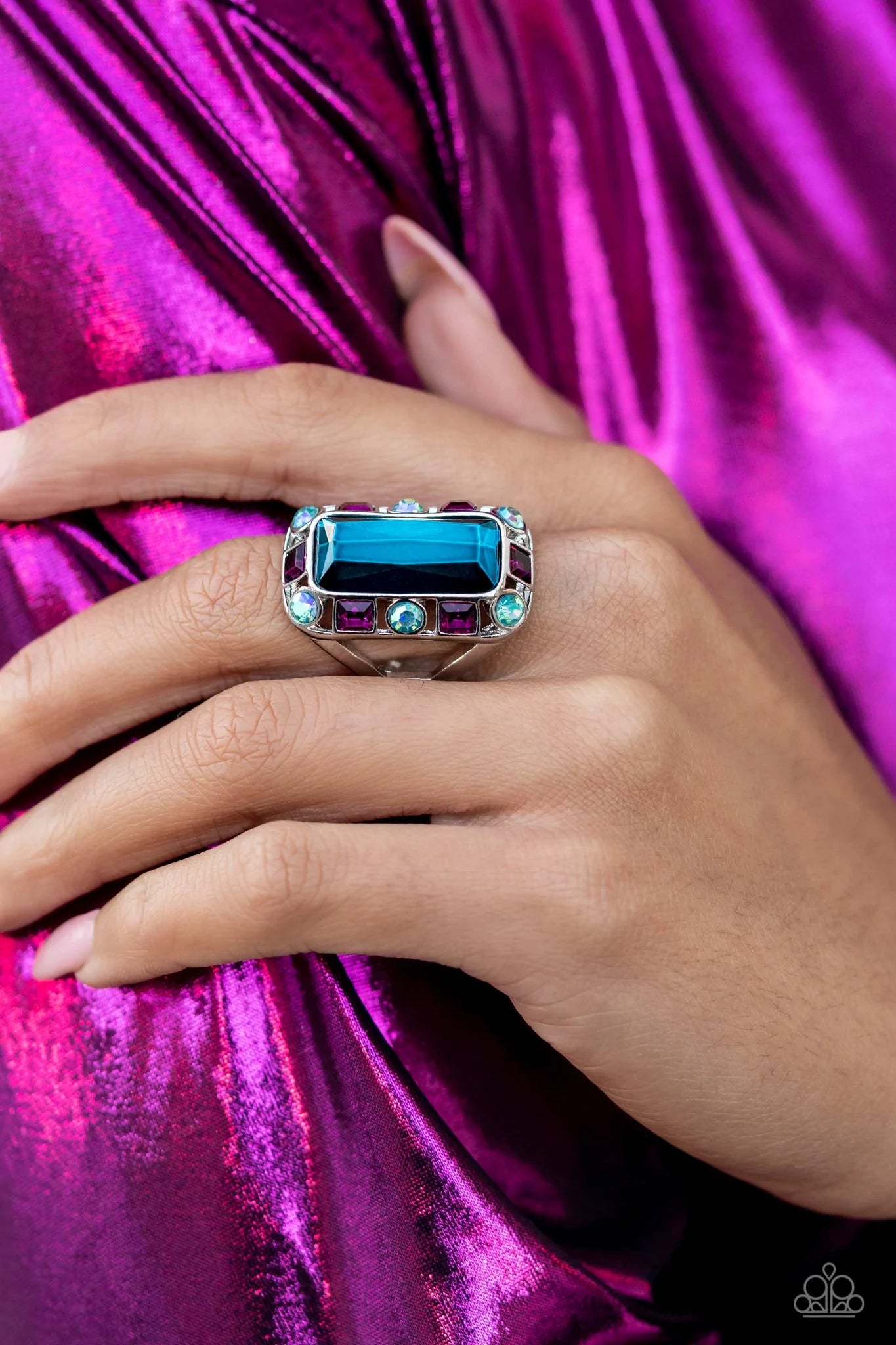 Paparazzi Radiant Rhinestones - Blue Ring