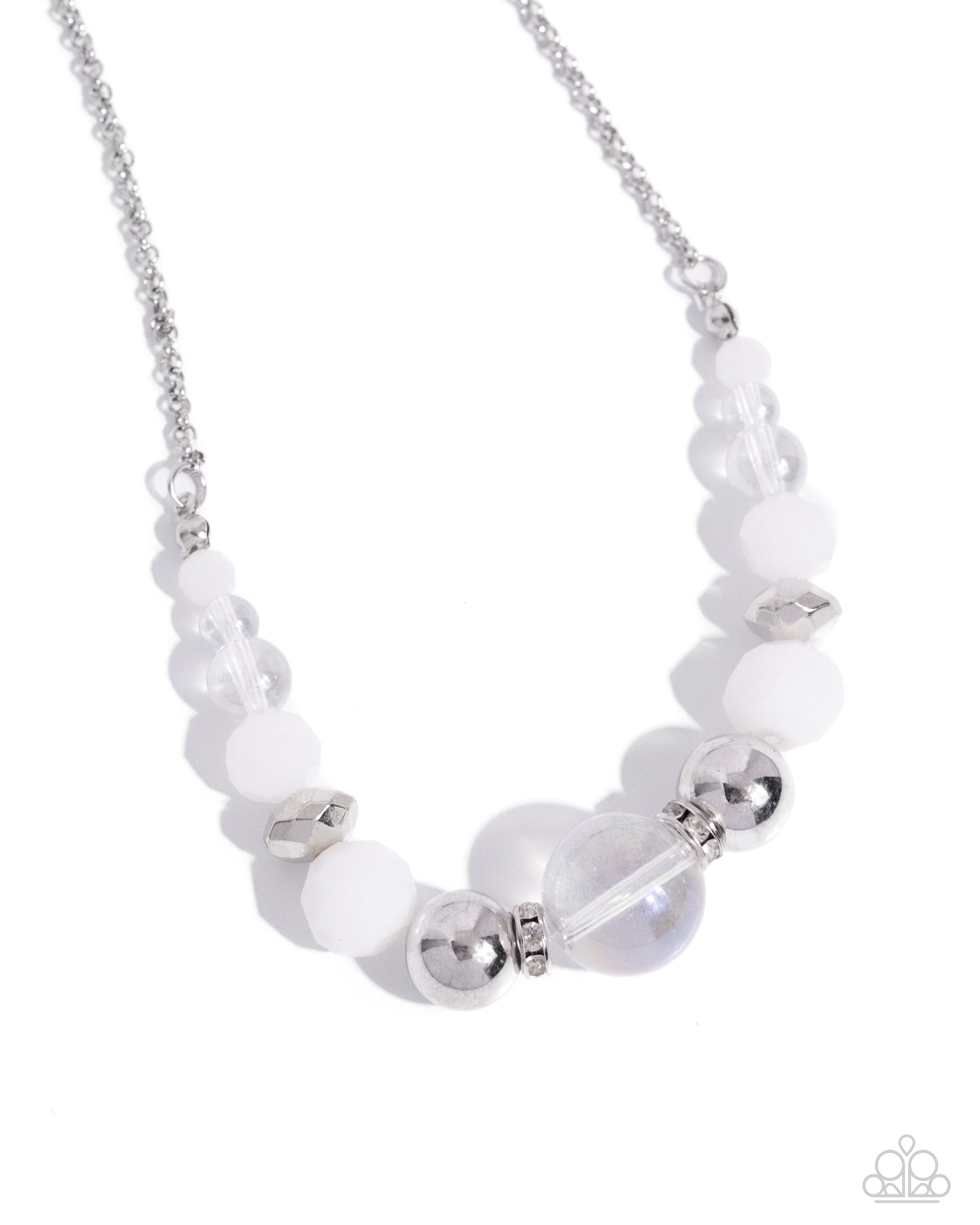 Paparazzi Disco Date - White Necklace