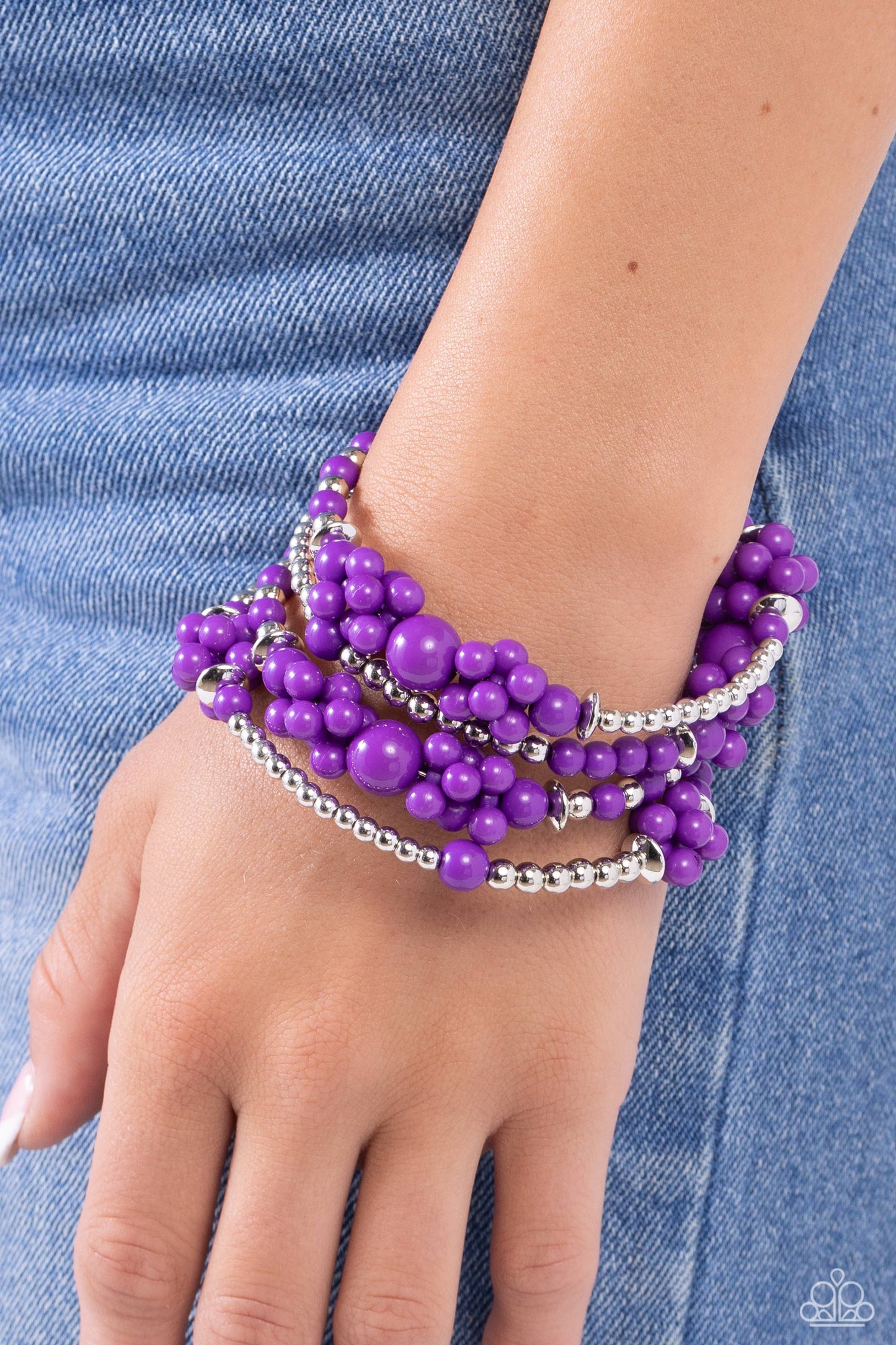Paparazzi Compelling Clouds - Purple Bracelet