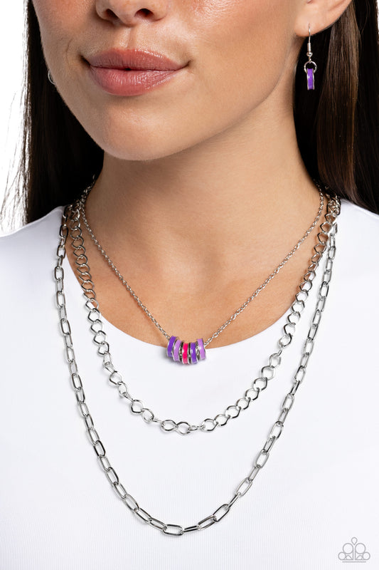Paparazzi Colorful Cadet - Purple Necklace