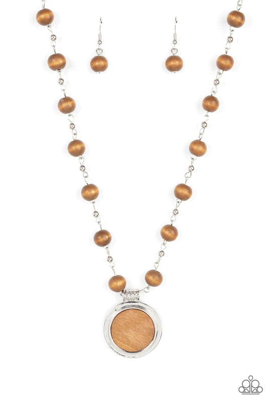 Paparazzi Soulful Sunrise - Gold Wood Necklace