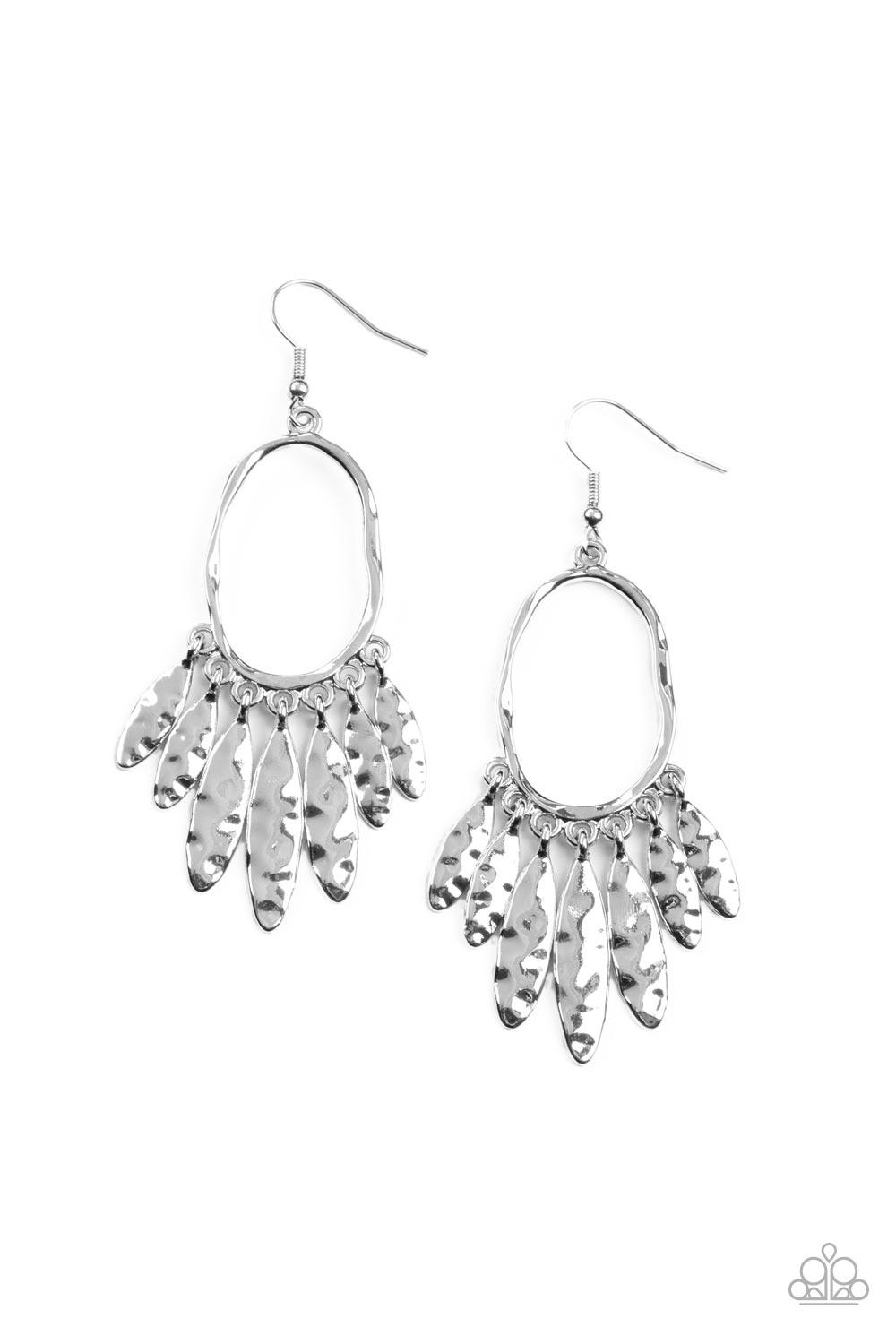 Paparazzi Artisan Aria - Silver Earrings
