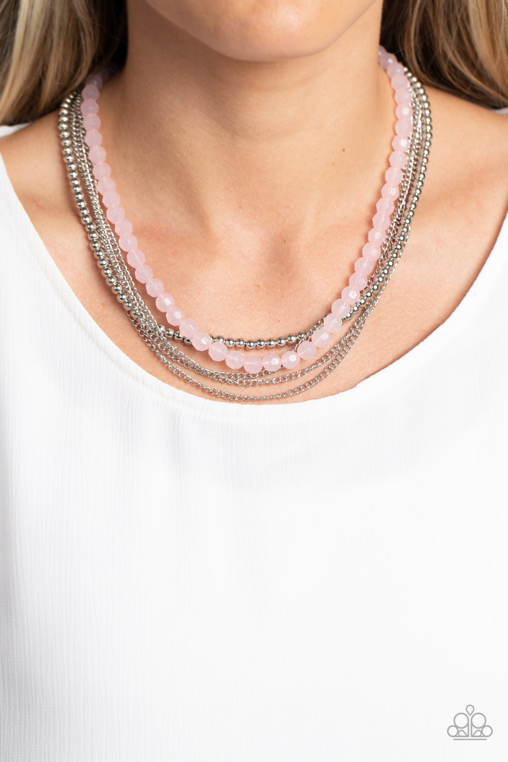 Boardwalk Babe - Pink Paparazzi Necklace