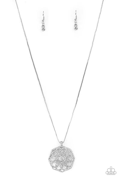 Botanical Bling - white Paparazzi necklace