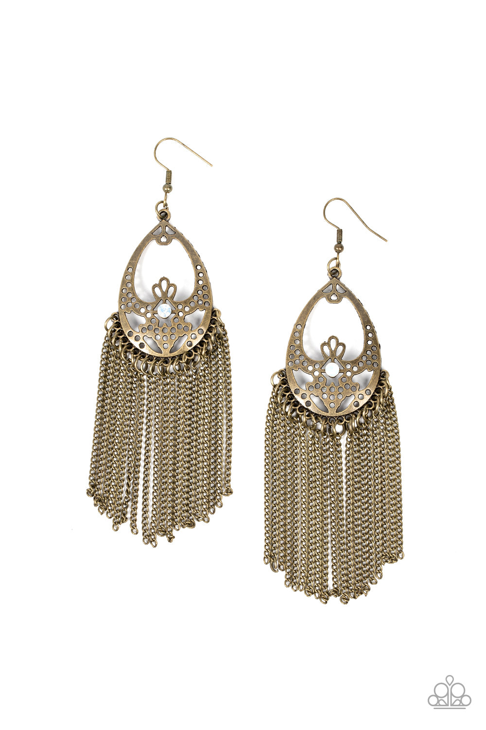 Castle Cottage - Brass Paparazzi Earrings