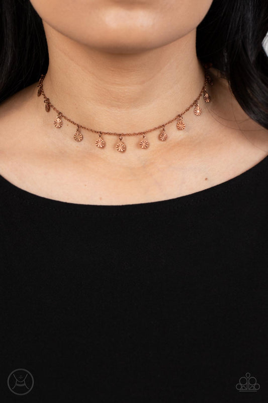 Chiming Charmer - Copper- Paparazzi Necklace