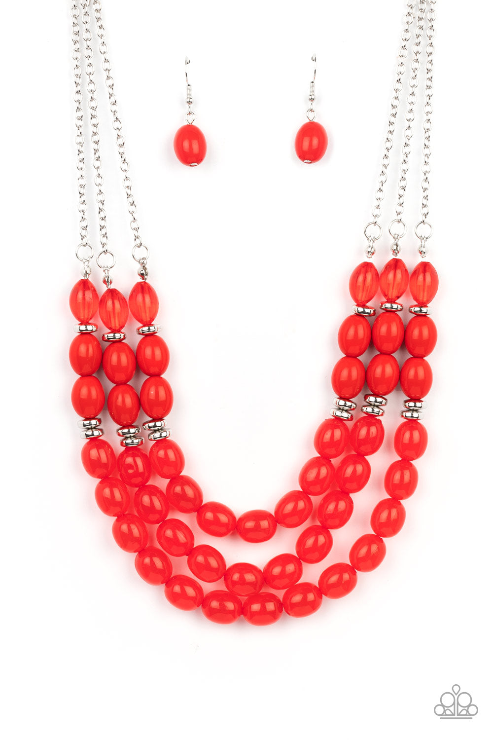 Coastal Cruise - Red Paparazzi Necklace
