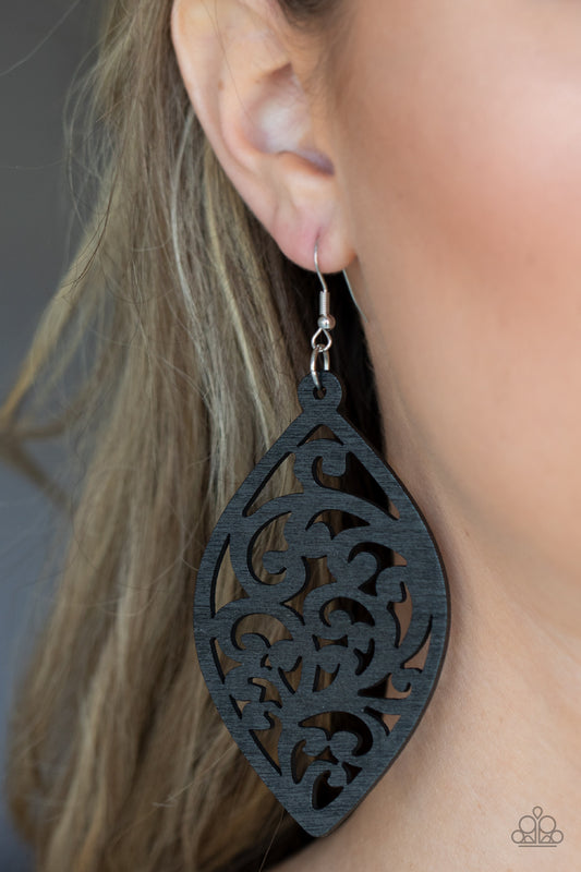 Coral Garden - Black Paparazzi Earrings