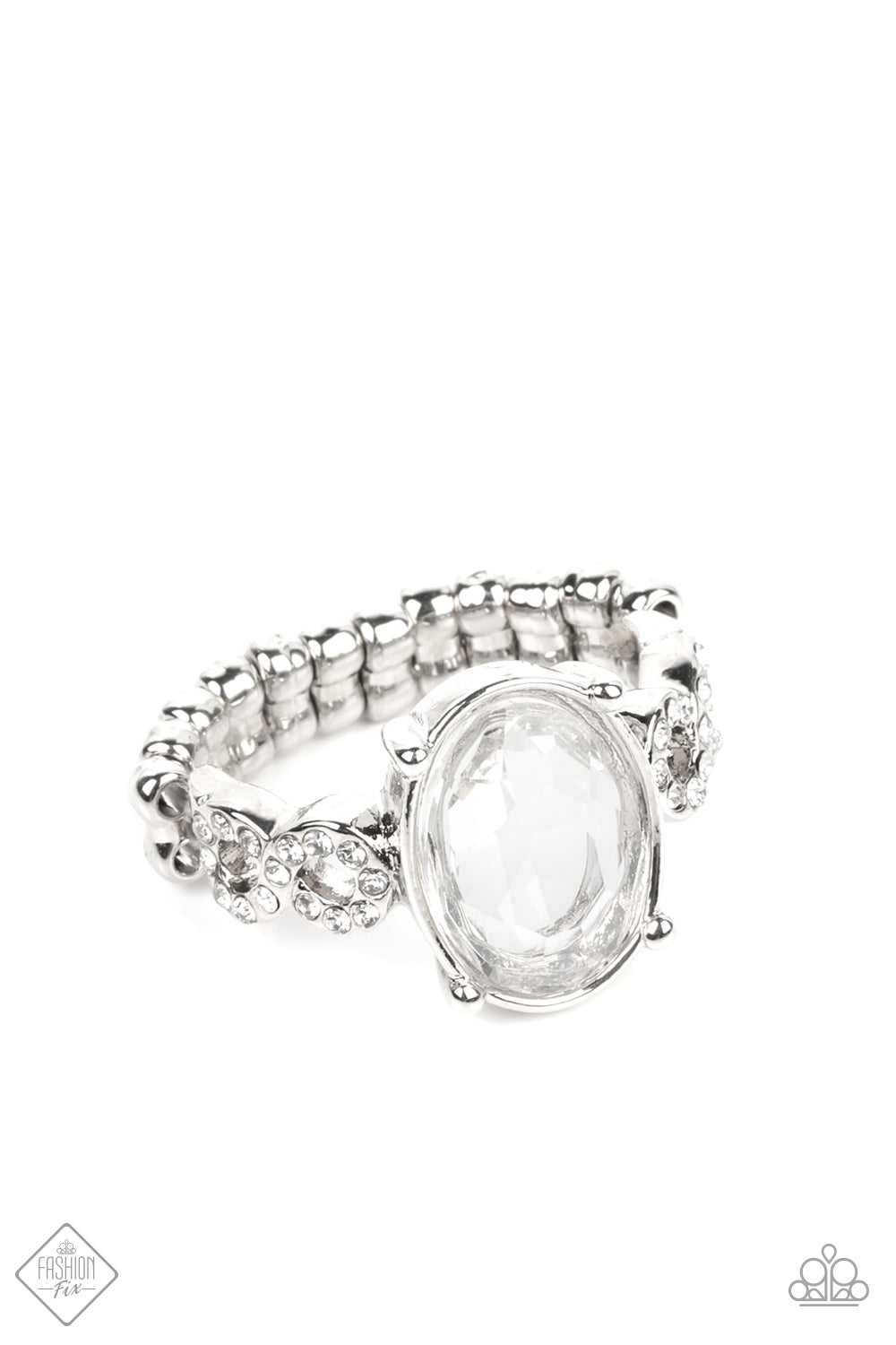 Devoted to Dazzle - White Paparazzi Ring