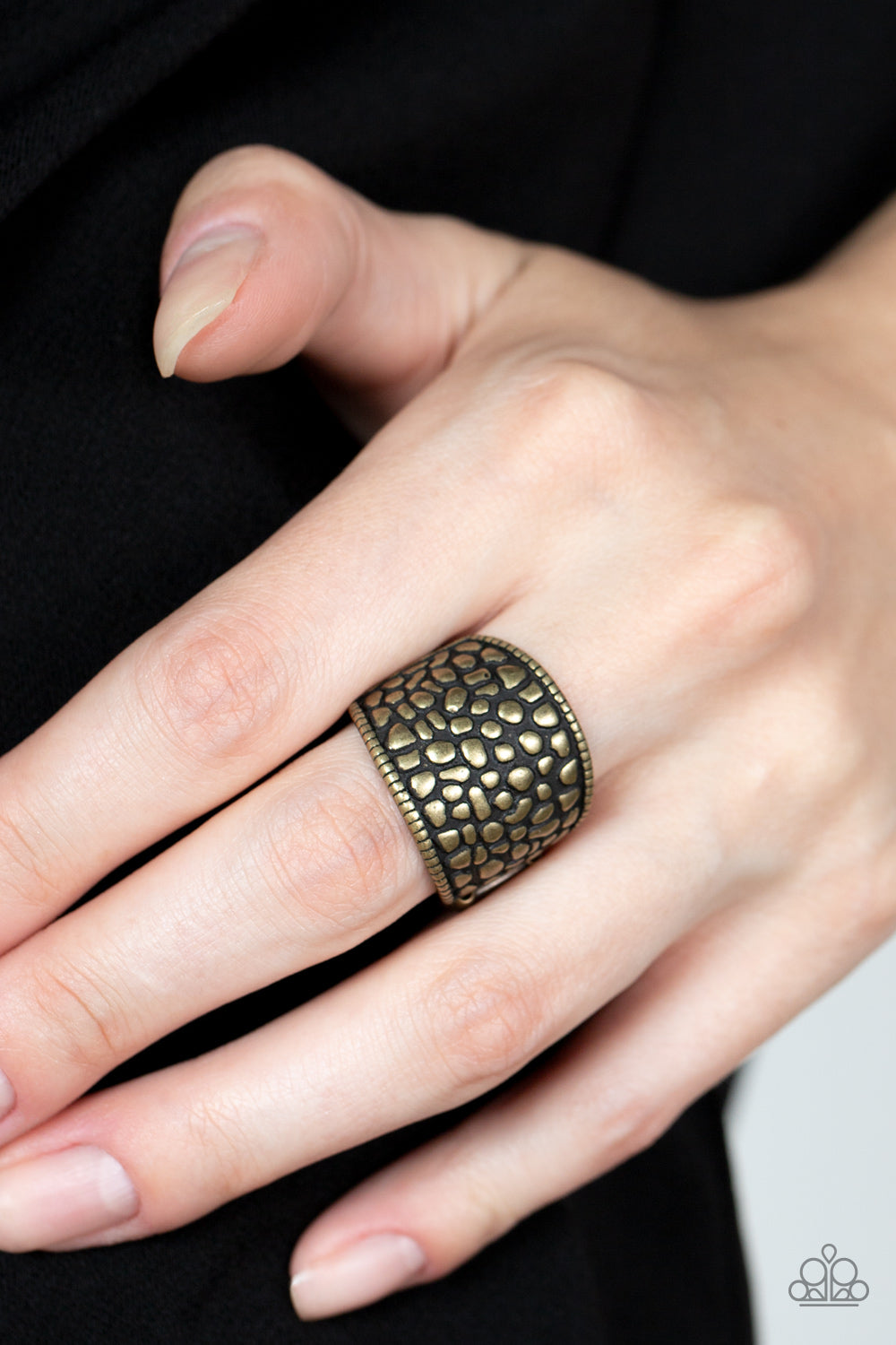 Dotted Decorum - Brass Paparazzi Ring