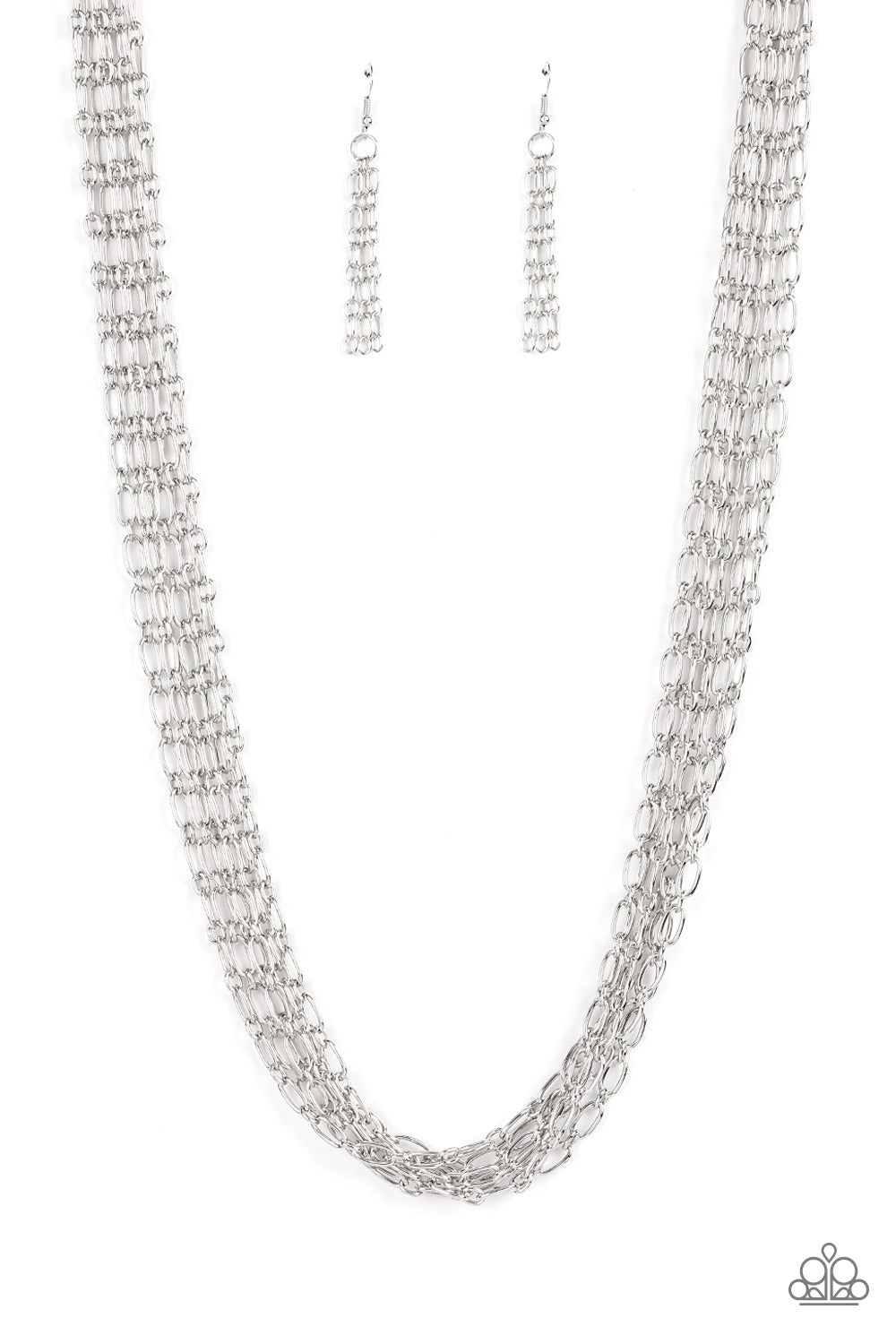 Paparazzi Dynamite Dynamo - Silver Necklace