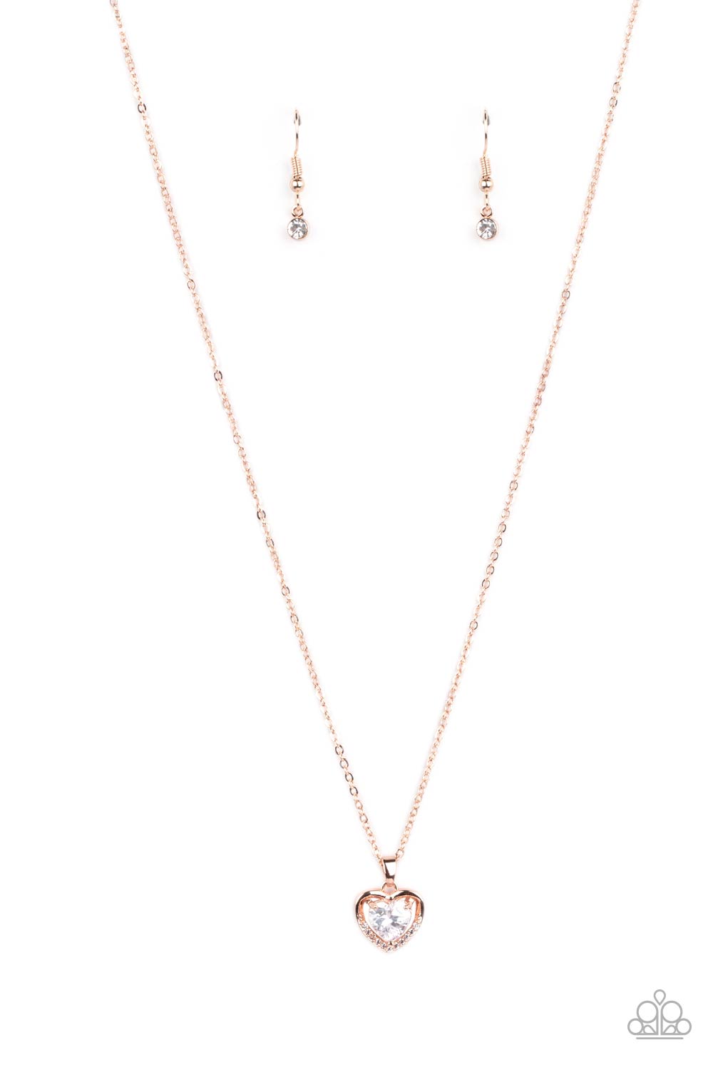 Paparazzi Effulgently Engaged - Rose Gold Necklace