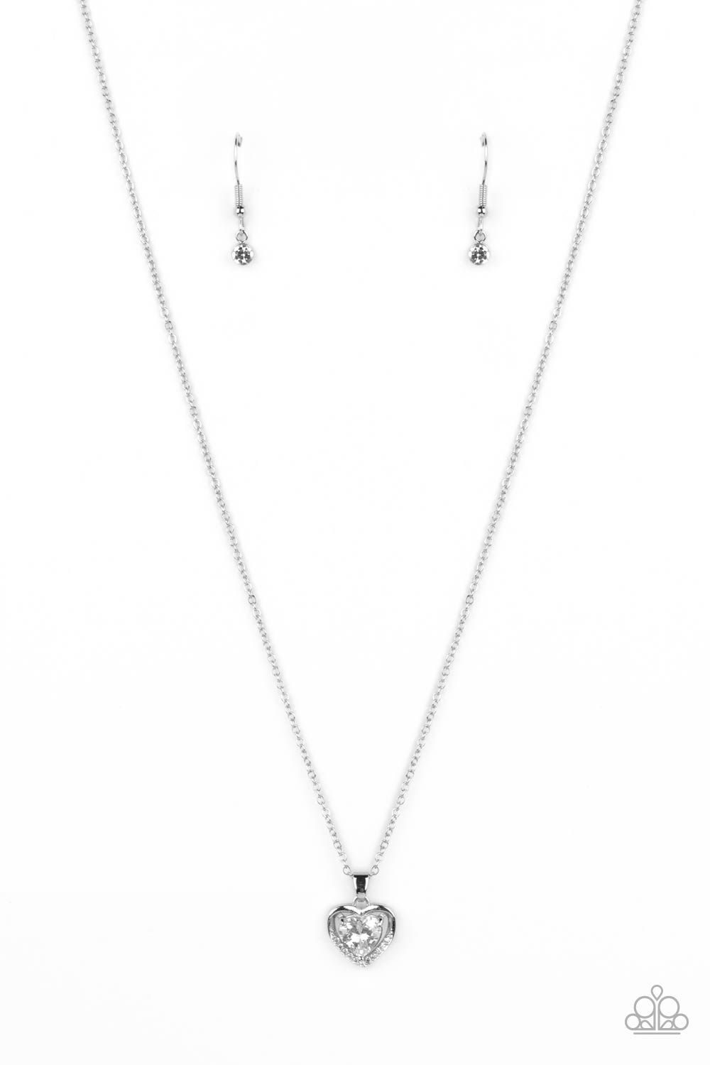 Effulgently Engaged - White Paparazzi Necklace