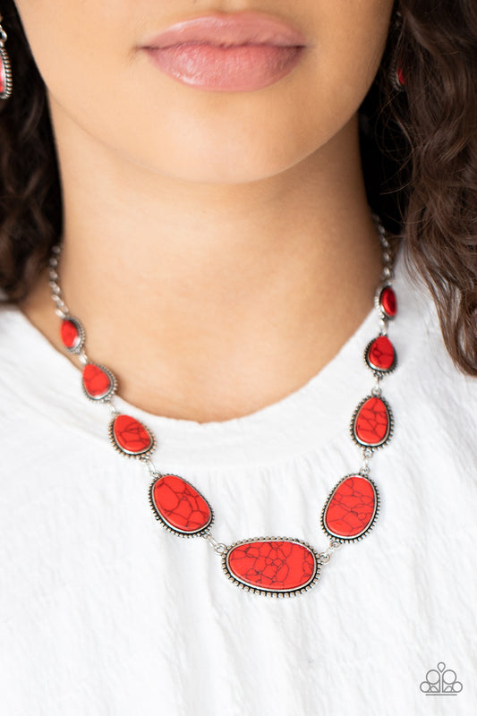 Paparazzi Elemental Eden - Red Necklace