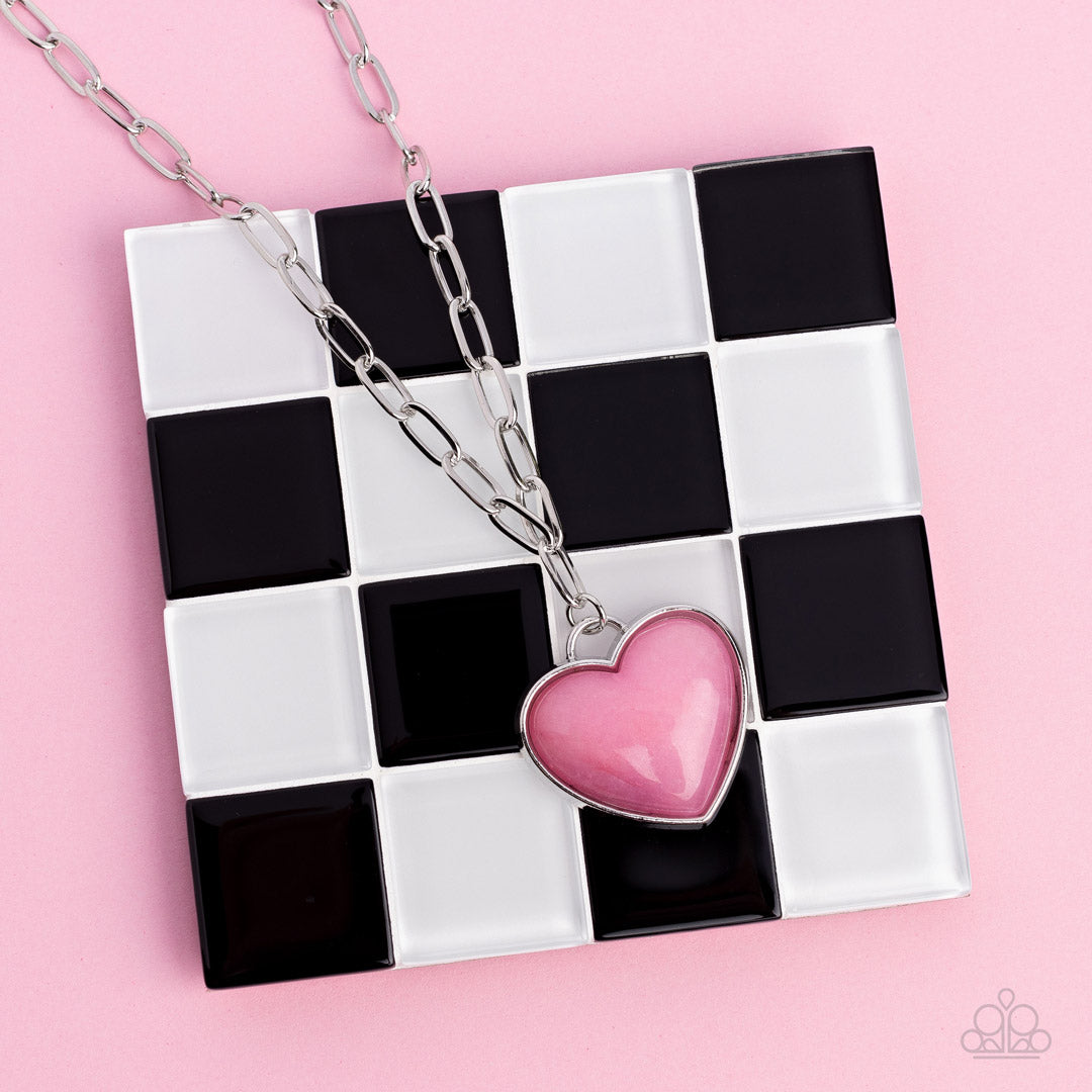 Everlasting Endearment - Pink Paparazzi Necklace