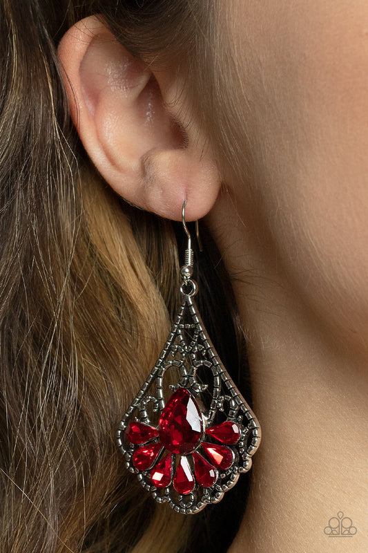 Paparazzi Exemplary Elegance - Red Earring
