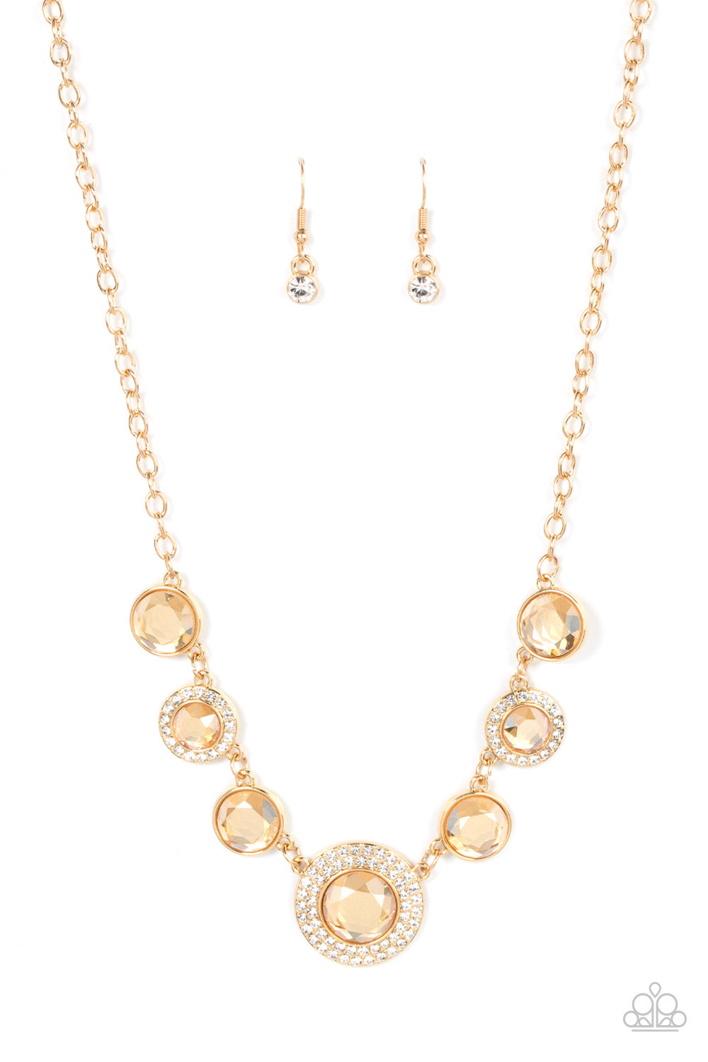 Extravagant Extravaganza - Gold Paparazzi Necklace