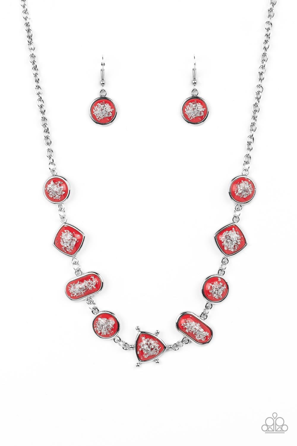 Paparazzi Fleek and Flecked - Red Necklace