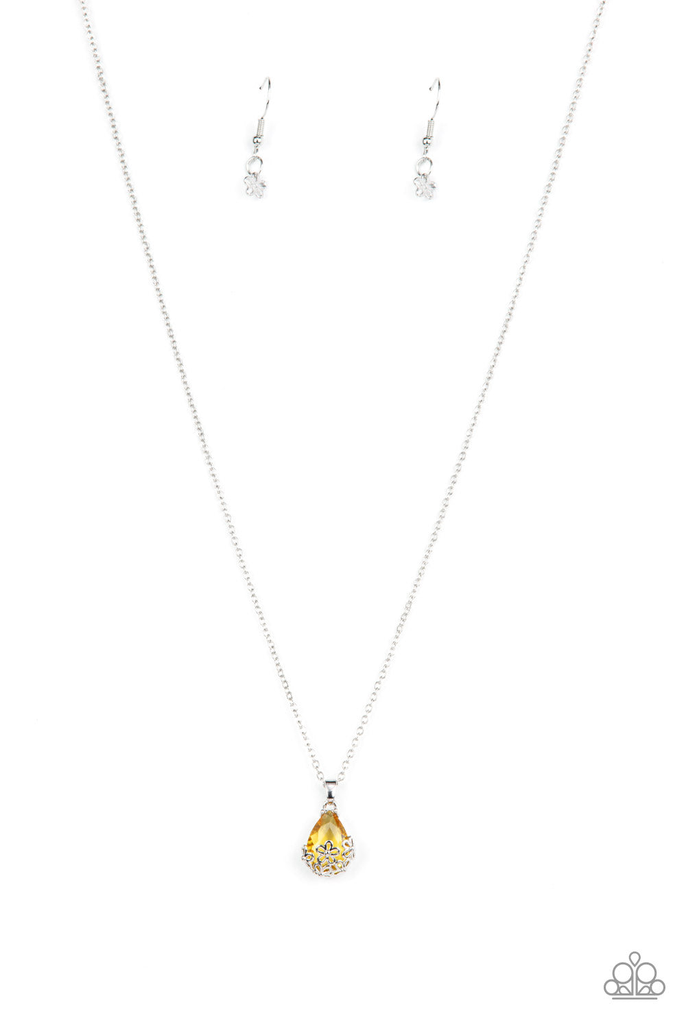 Flower Patch Fabulous - Yellow Paparazzi Necklace
