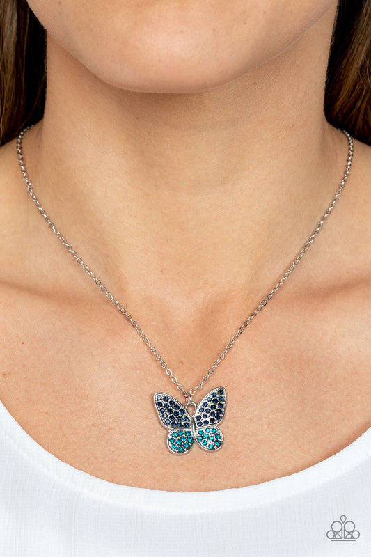 Paparazzi Flutter Forte - Blue Necklace