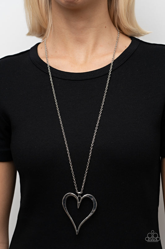 Paparazzi Hopelessly In Love - Silver Necklace
