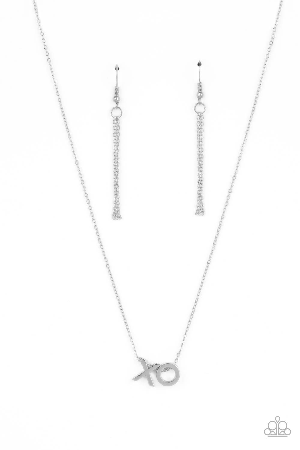 Hugs and Kisses - Silver Paparazzi Necklace