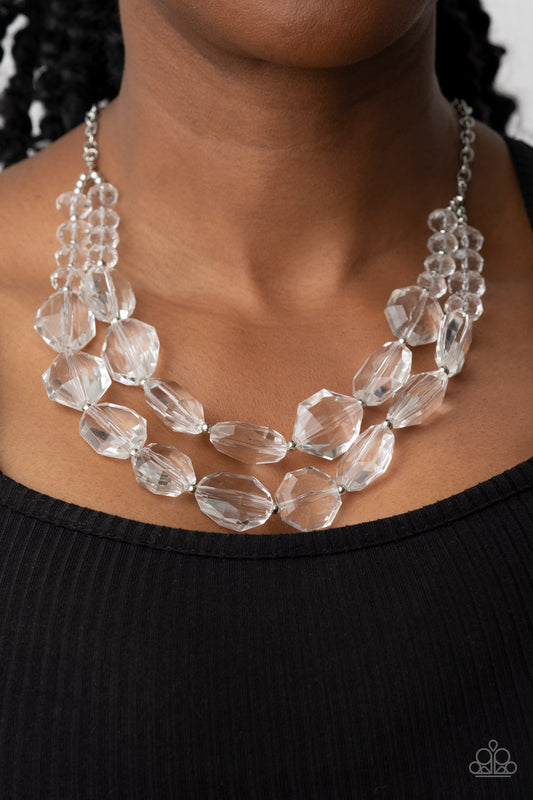 Paparazzi Icy Illumination - White Necklace