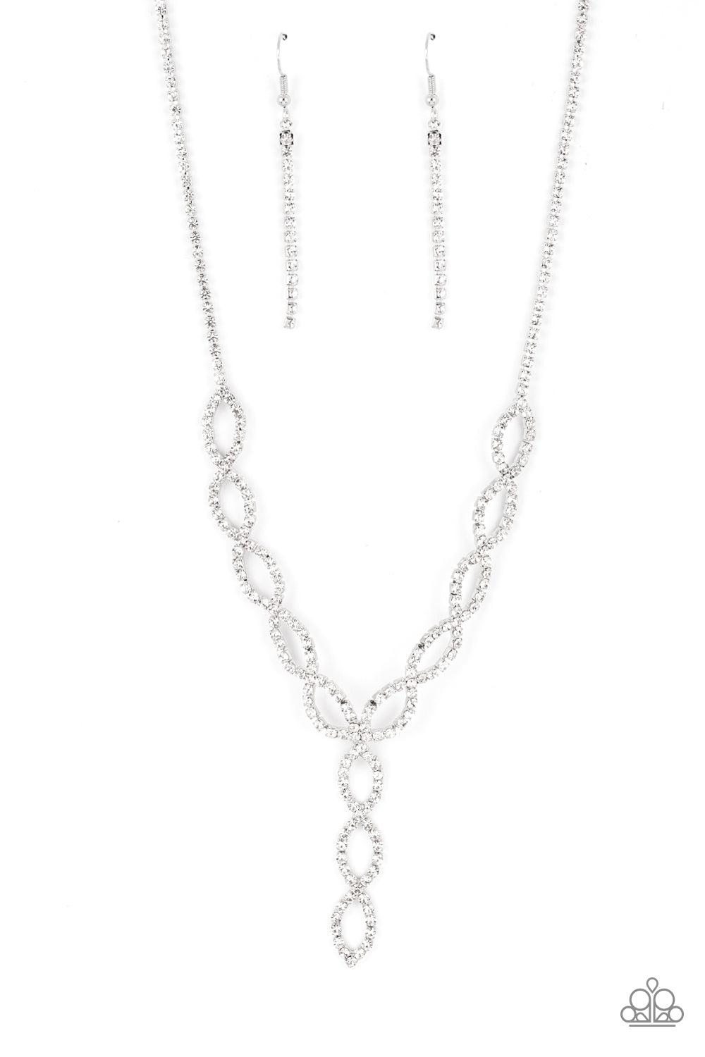 Infinitely Icy - White Paparazzi Necklace