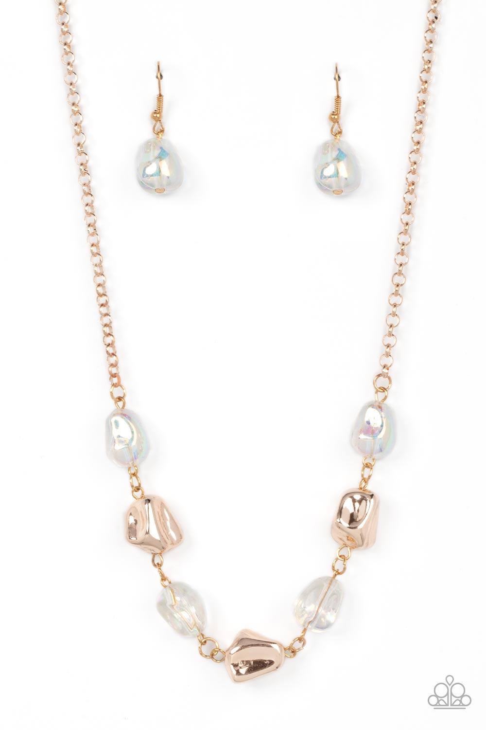 Inspirational Iridescence - Rose Gold Paparazzi Necklace