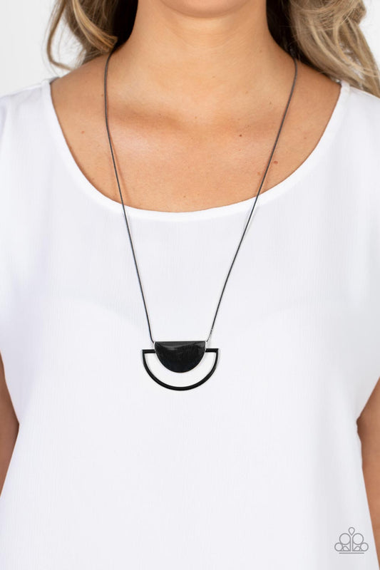 Lunar Phases - Black - Paparazzi Necklace