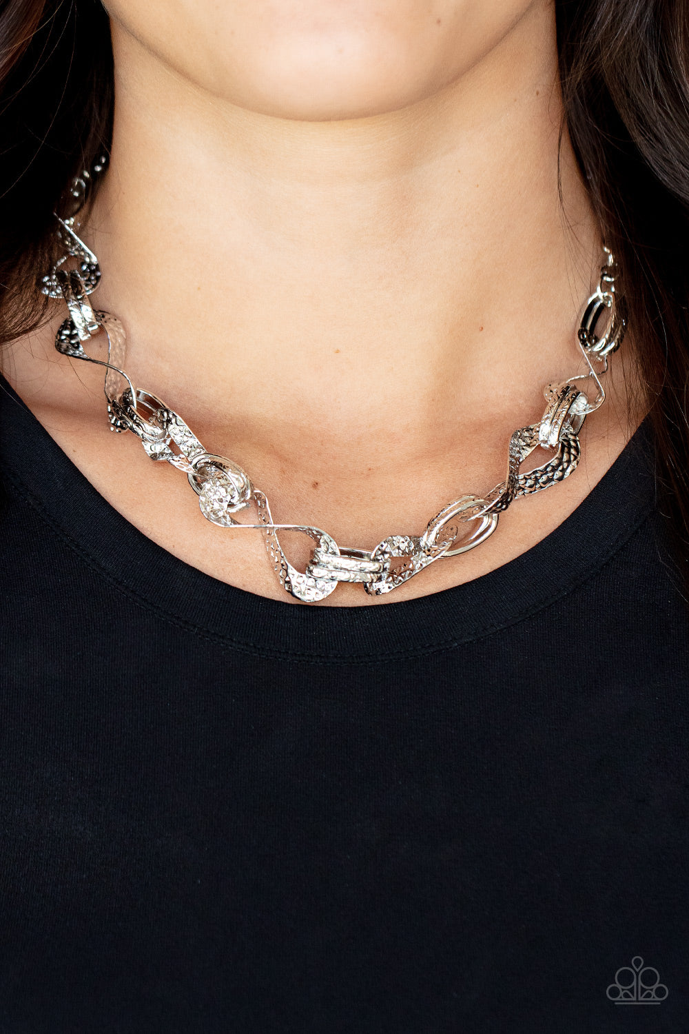 METAL of Honor - Silver Paparazzi Necklace