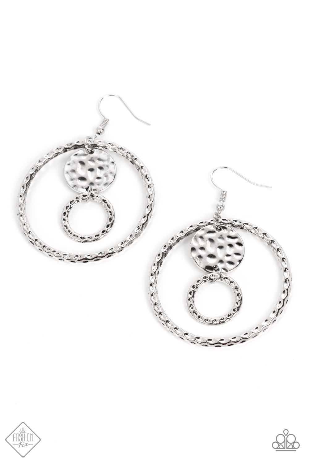 Paparazzi Mojave Metal Art - Silver Earrings