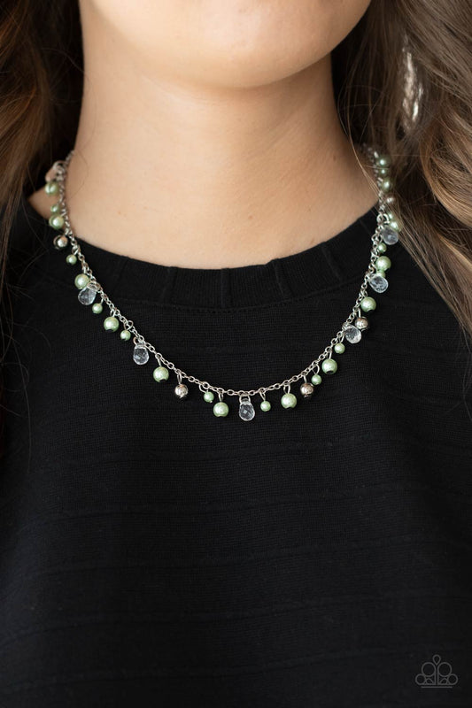 Paparazzi Pearl Essence - Green Necklace
