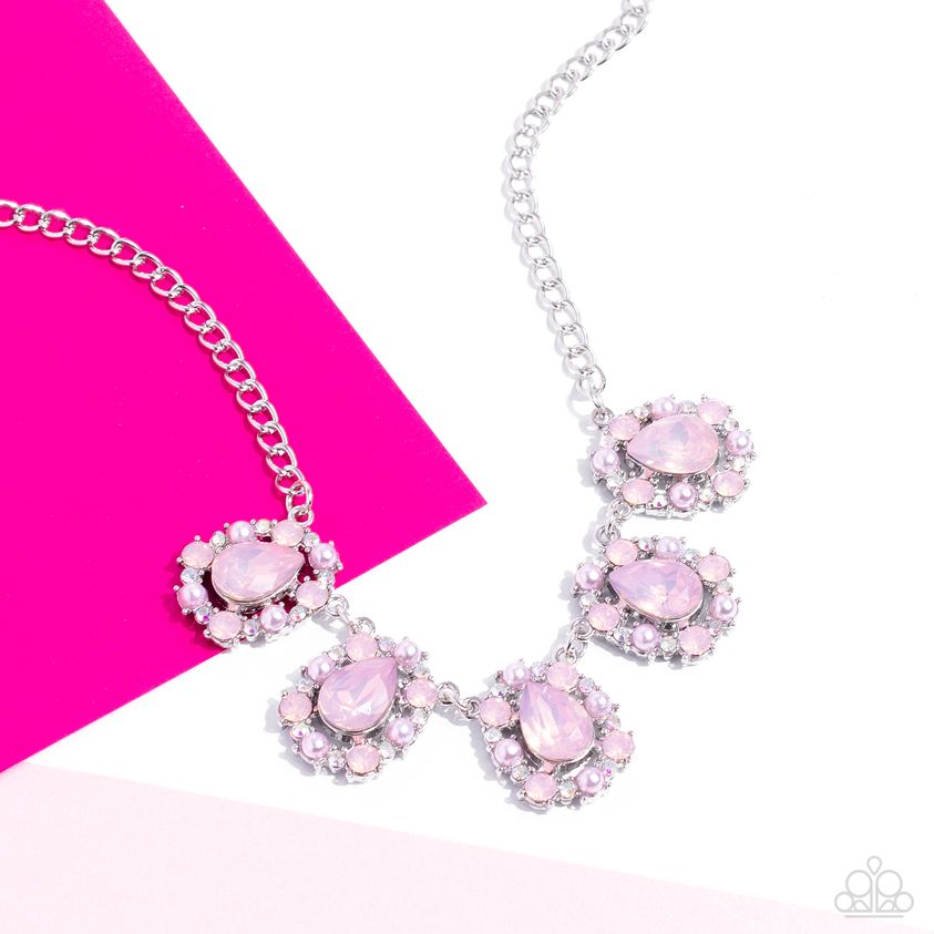 Pearly Pond - Pink Paparazzi Necklace