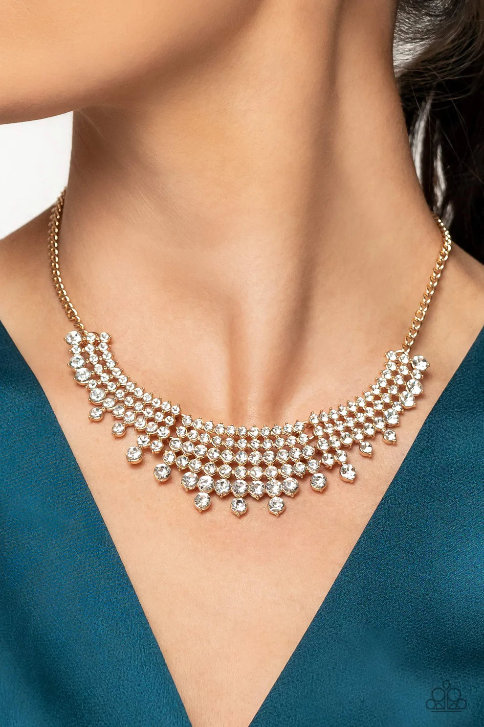 Paparazzi Shimmering Song - Gold Necklace ~ BlingAmore