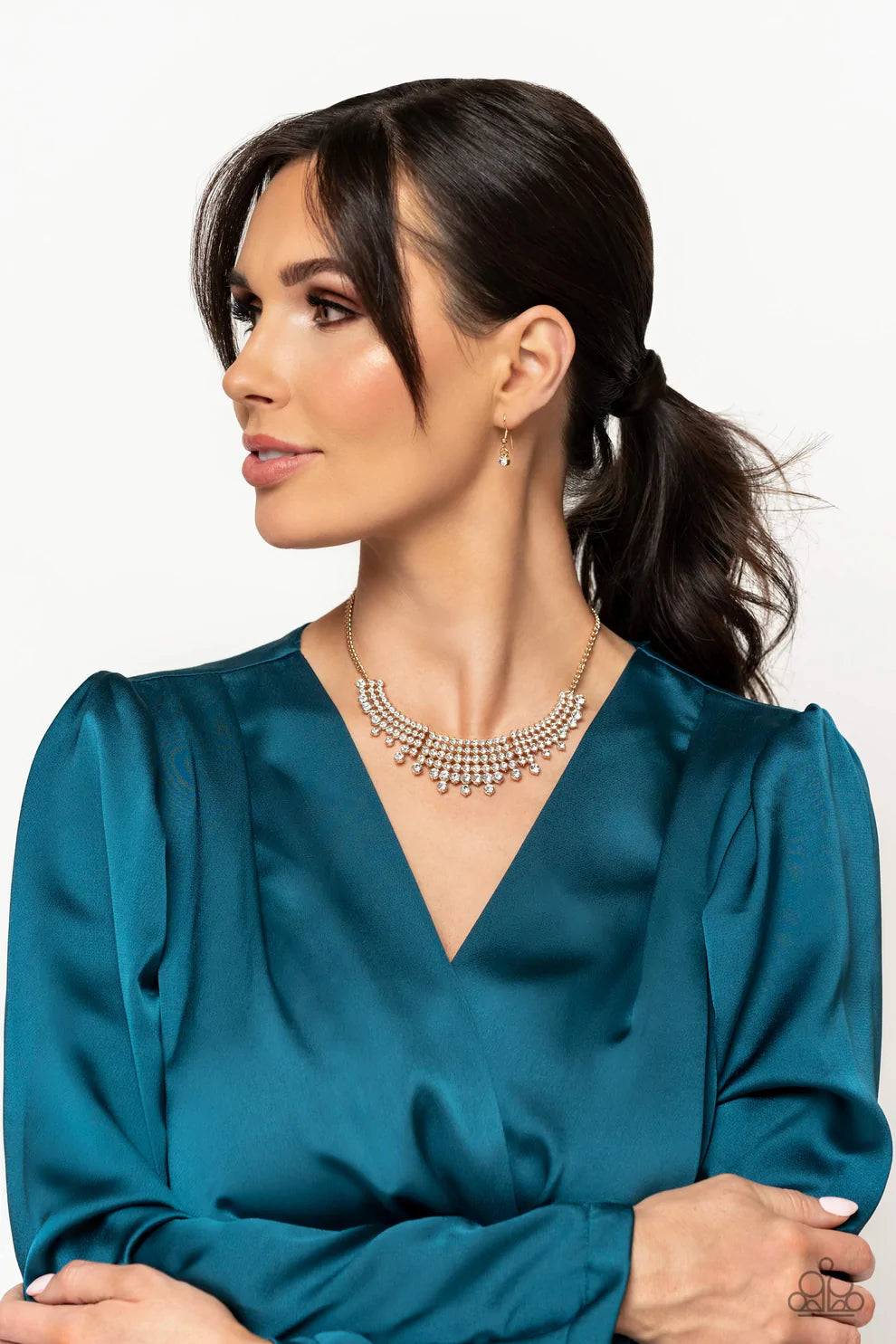Paparazzi Shimmering Song - Gold Necklace ~ BlingAmore