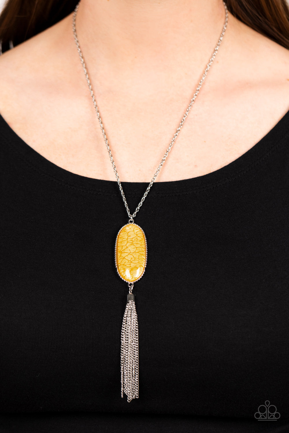 Paparazzi Southern Stroll - Yellow Necklace