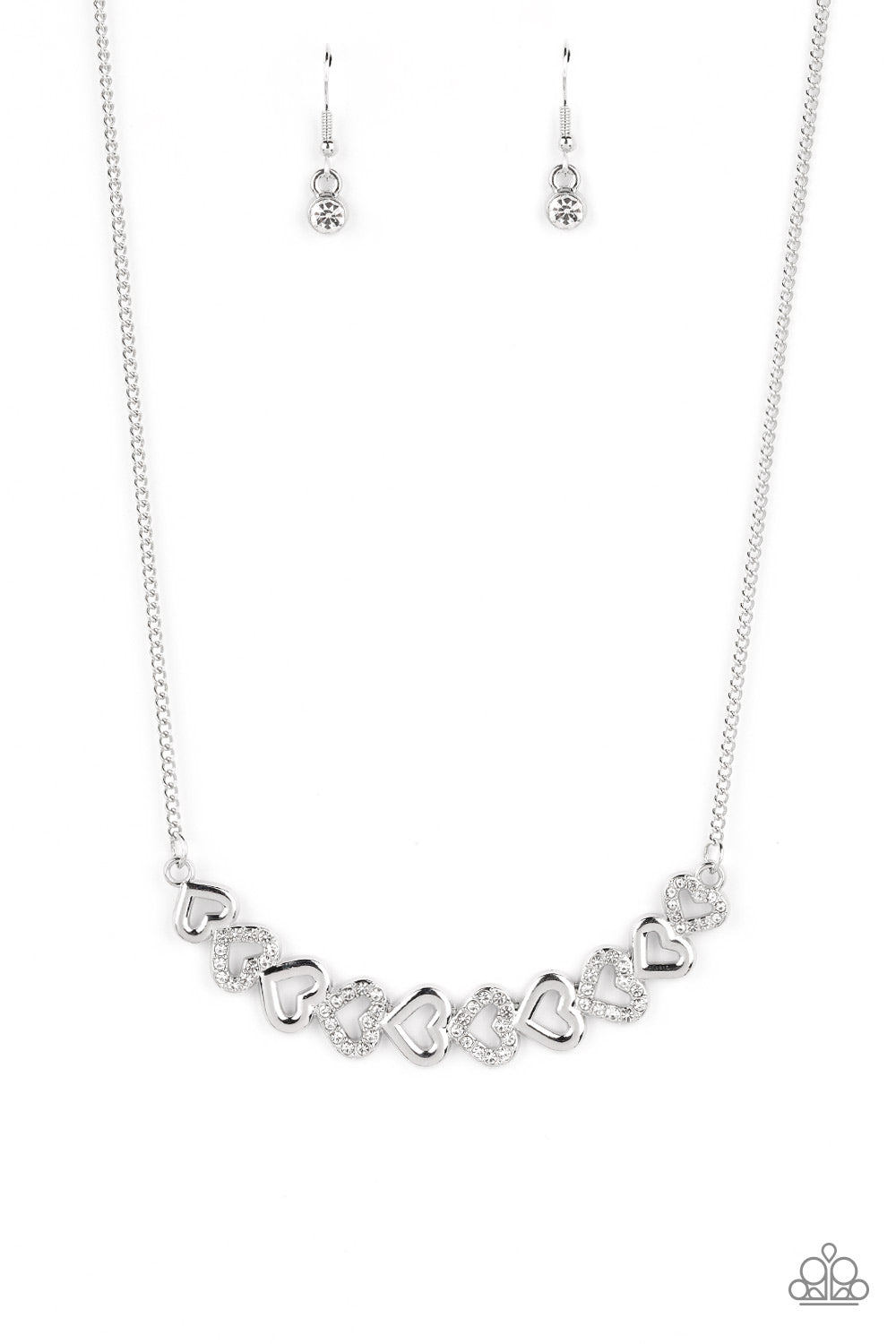 Paparazzi Sparkly Suitor - White Necklace