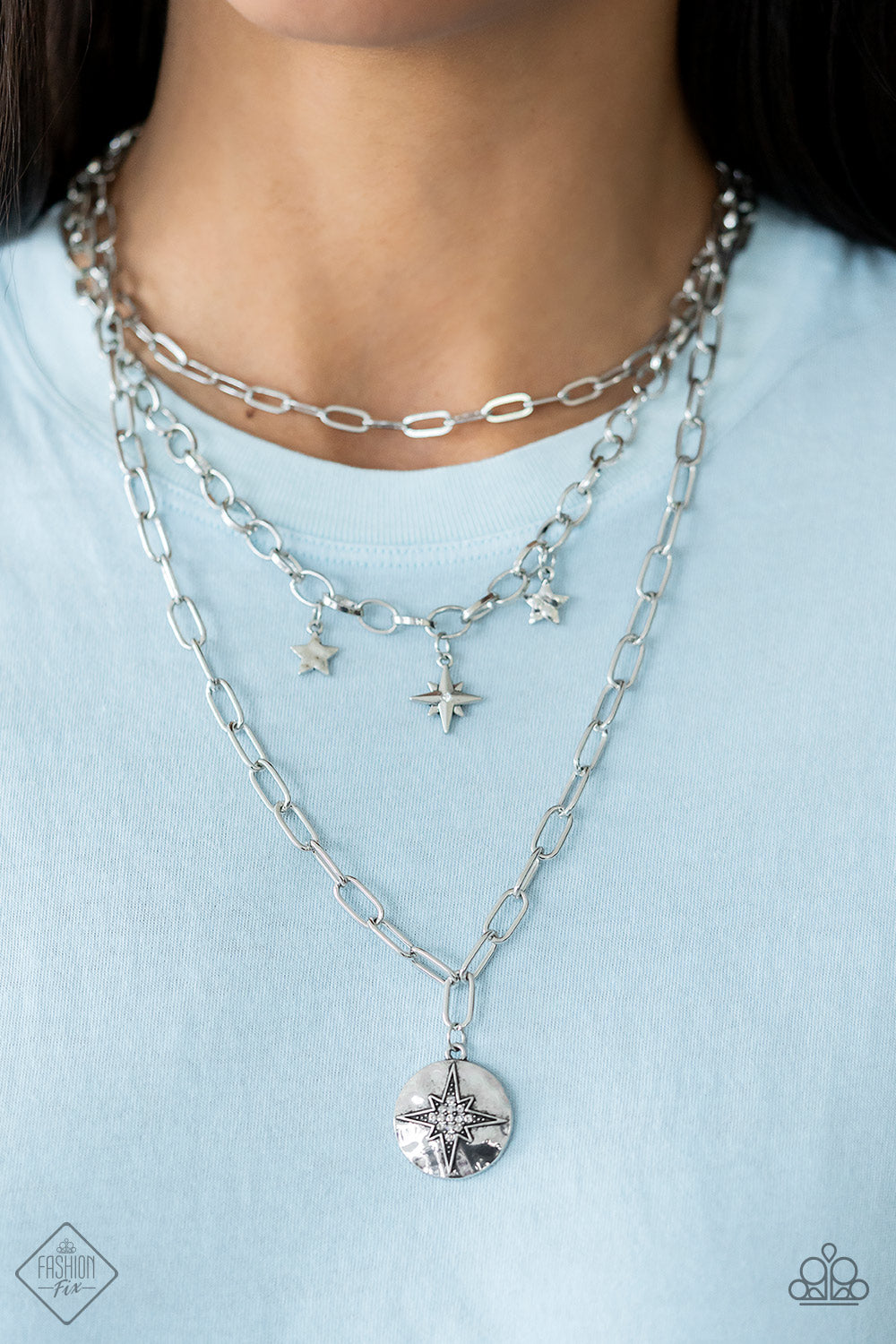 Paparazzi Under the Northern Lights - White Necklace