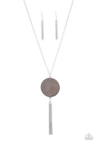 Wondrously Woven - Silver Paparazzi Necklace