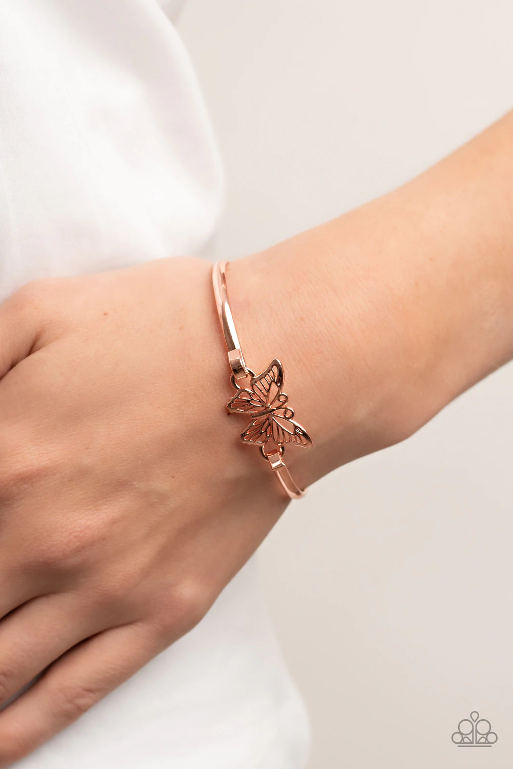 Paparazzi Did I FLUTTER? - Copper Bracelet