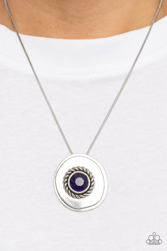 Make Me a MEDALLION-aire - Purple Paparazzi Necklace