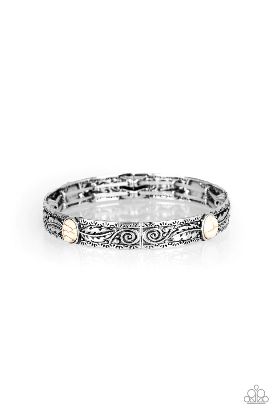 Wild West Story - White Paparazzi Bracelet