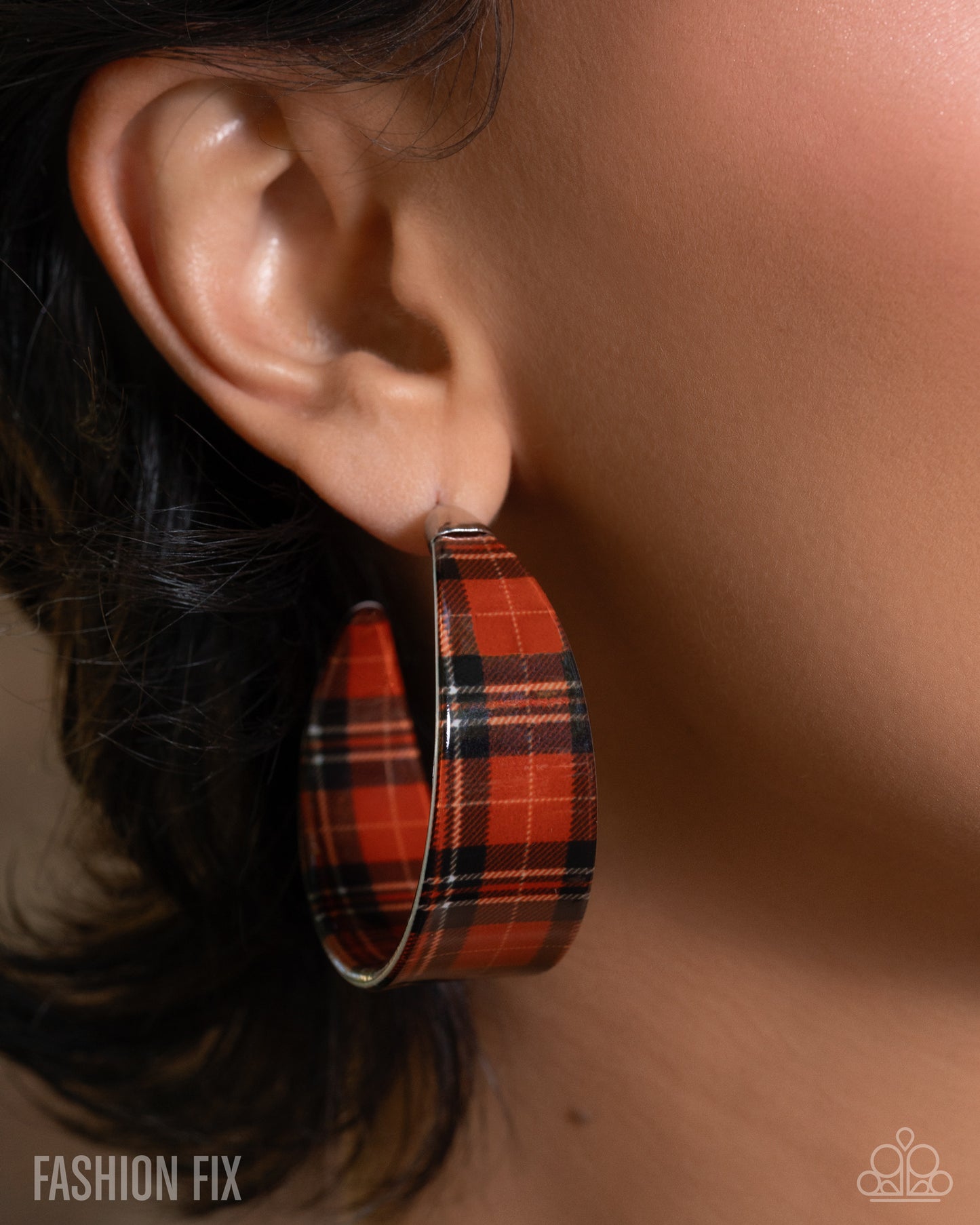 Paparazzi Fabulous Flannel - Brown Earrings