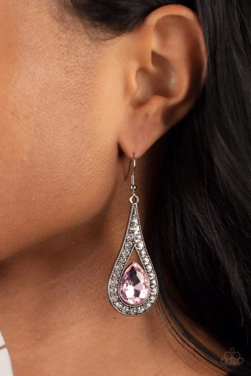 A-Lister Attitude - Pink Paparazzi Earrings