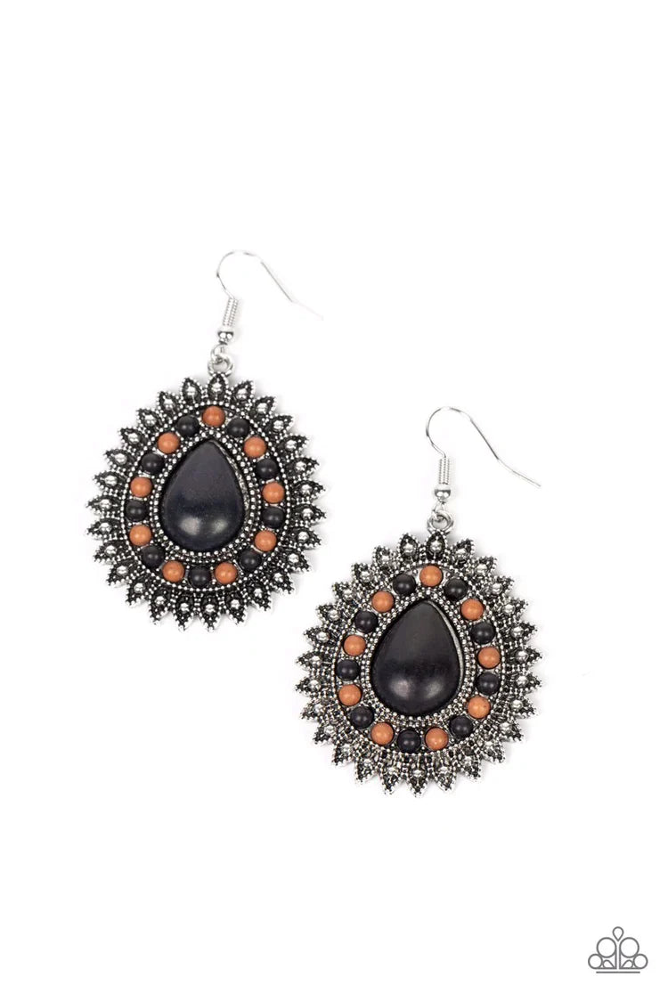 Paparazzi Sagebrush Sabbatical - Black Earring