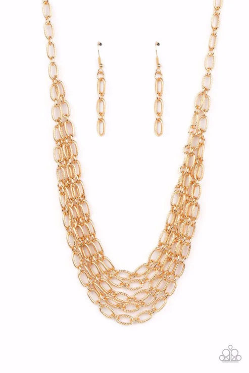 House of CHAIN - Gold Paparazzi Necklace