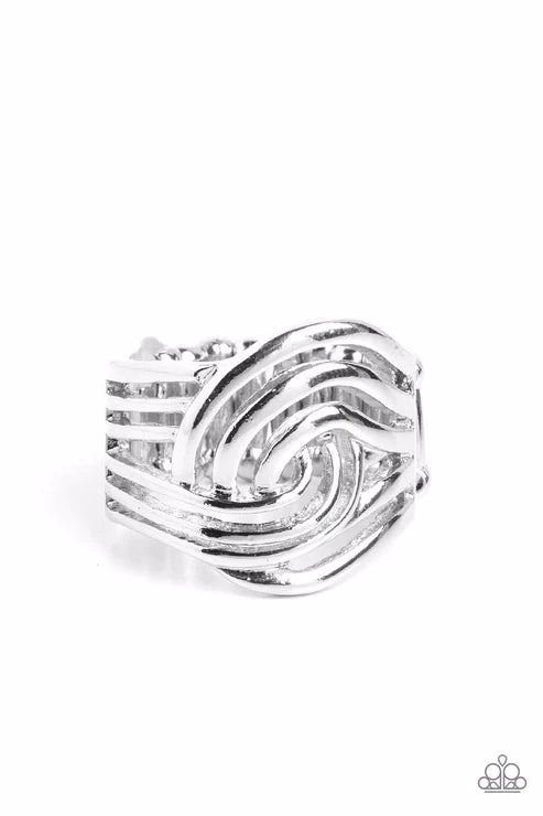 Paparazzi Interlocked Insignia – Silver Ring