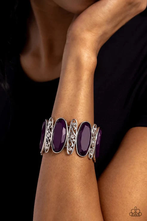 Paparazzi Saturated Sparkle - Purple Bracelet