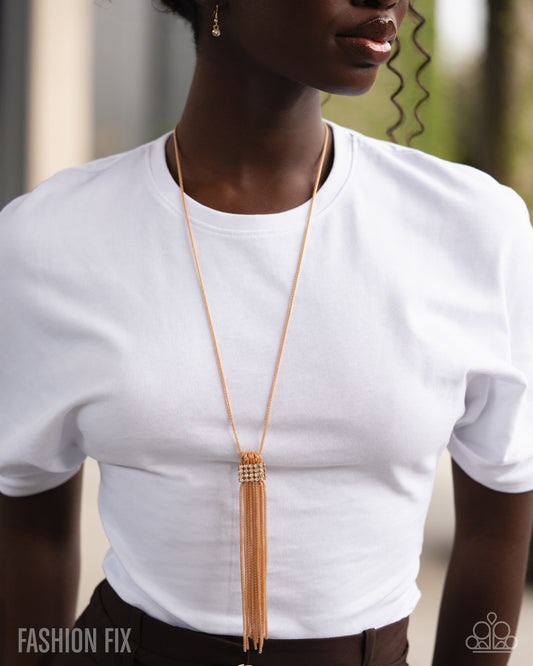 Paparazzi Power Period - Gold Necklace
